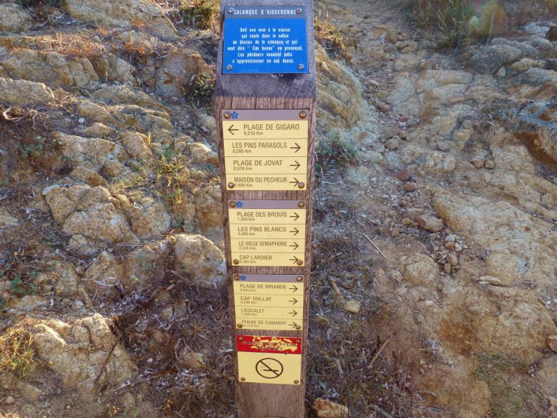 sentier du littoral de Gigaro à l'Escalet
